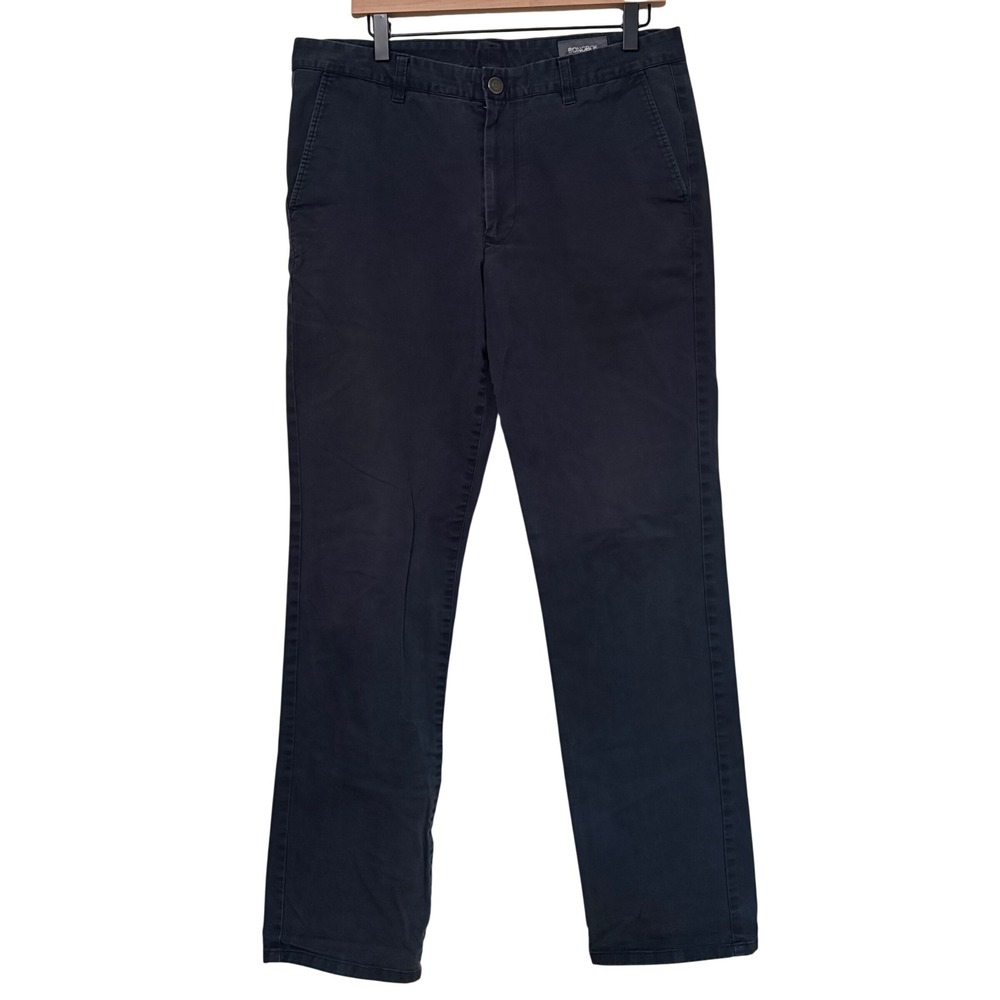 BONOBOS Straight Leg Chinos Navy Blue Cotton Spandex Men's Pants Size‎ 34x34